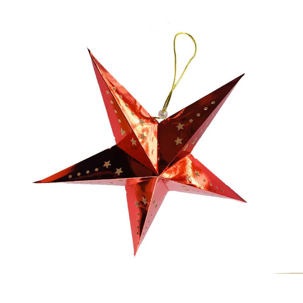 40cm Red Pentagram Paper Stars - cnsunbeauty