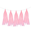 5Pcs Light Pink Tissue Paper Tassel - cnsunbeauty