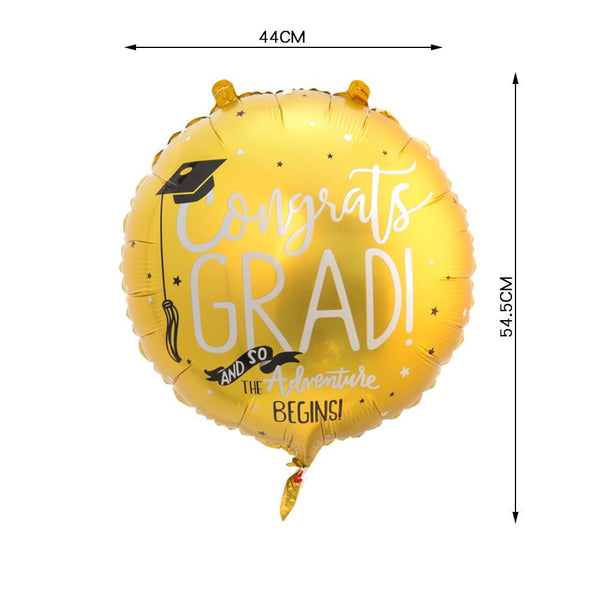 Congrats Graduation Foil Balloon(Round) - Sunbeauty