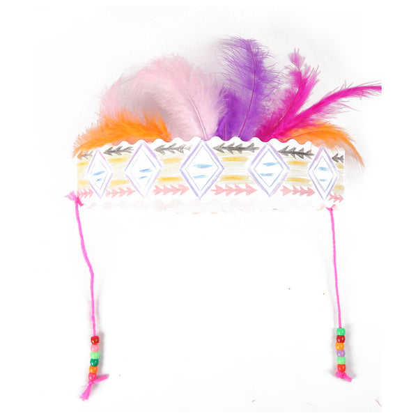 DIY Indian Feather Headband Party Hat - Sunbeauty