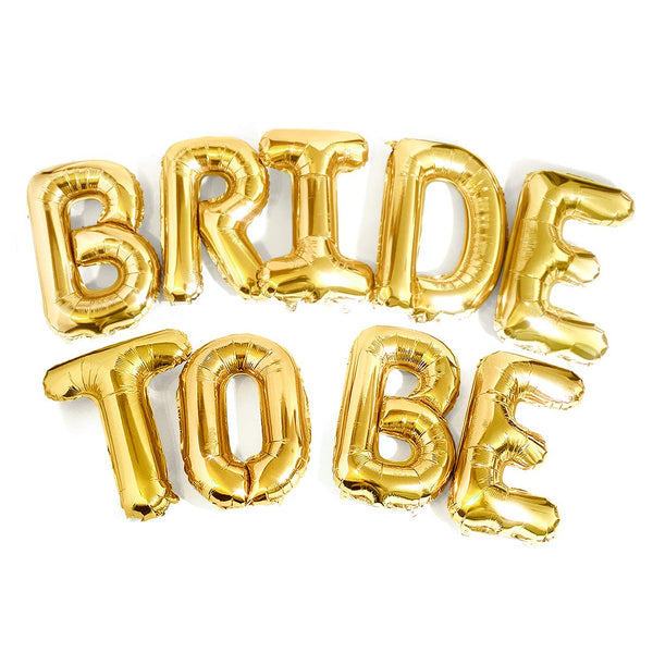 Bachelorette Party Gold Bride to BE Balloons-50Pcs Free Shipping - Sunbeauty