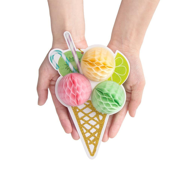 Tricolor Ice Cream Honeycomb Decoration - Sunbeauty