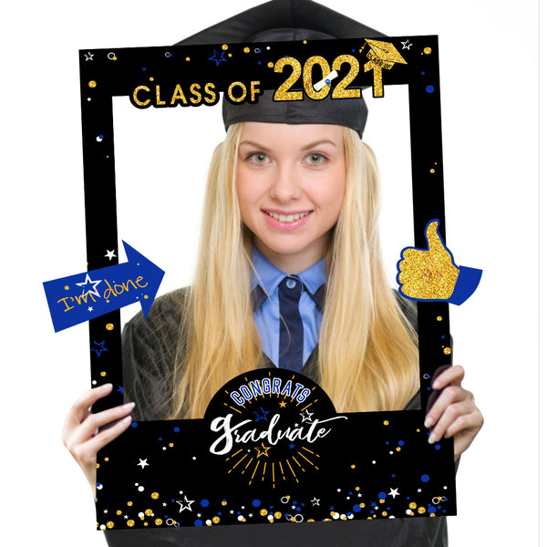 marco de cabina de fotos de la temporada de graduación 2021