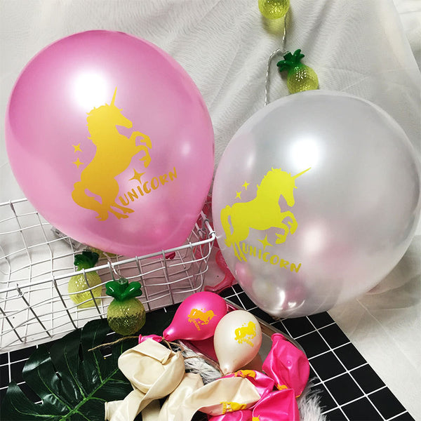 Theme Party Unicorns Latex Balloons (Gold)-50Pcs Free Shipping - Sunbeauty