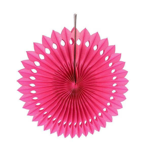 Hot Pink Tissue Paper Fans/Pinwheel(Luo Fan) - cnsunbeauty
