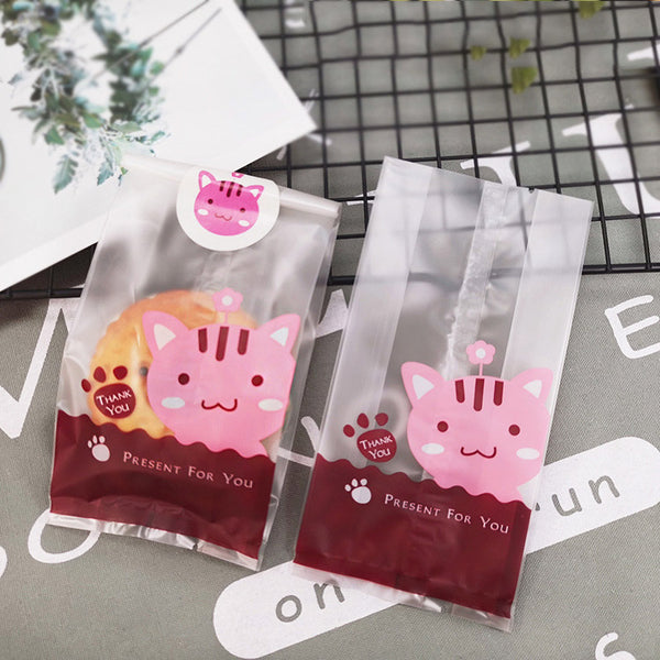 Translucent Plastic Bags for Cookie,Cake,Chocolate,Candy,Snack - Sunbeauty