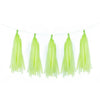 5Pcs Light Green Tissue Paper Tassel - cnsunbeauty