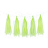 5Pcs Light Green Tissue Paper Tassel - cnsunbeauty