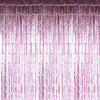 Rose Pink Foil Curtains