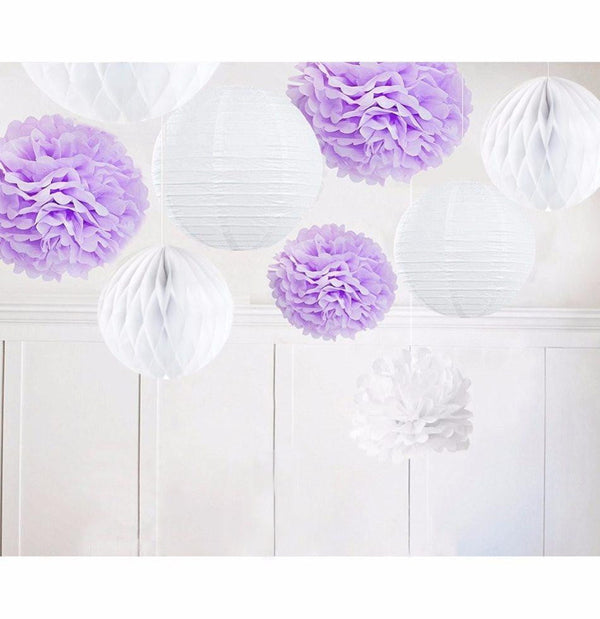 Light Purple Tissue Paper Pompom - cnsunbeauty
