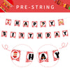 Happy birthday paper flag string theme party customized flag