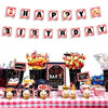 Happy birthday paper flag string theme party customized flag