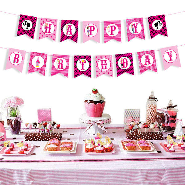 Happy Birthday Party Banner Bunting Flags