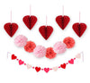 Conjunto de decoración de San Valentín rojo rosa
