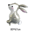 Easter Bunny Cartoon Aluminum Film Balloon Big Eyes Cute Jungle Bunny Carrot Birthday Party Balloon