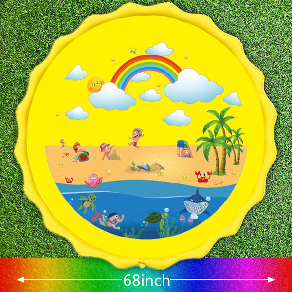 Inflatable Splash Pad Sprinkler for Kids-FreeShipping - Sunbeauty