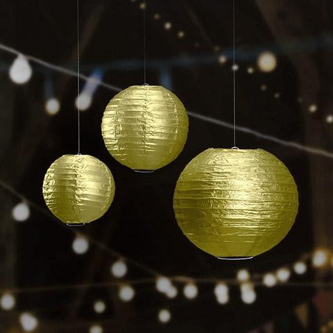 Gold tissue paper lantern - cnsunbeauty