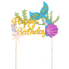 Glitter Mermaid Tail Cake Topper Happy Birthday Cake Picks