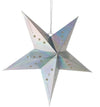 50 cm silberne Pentagramm-Papiersterne