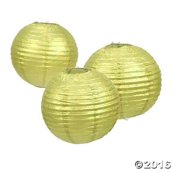 Gold tissue paper lantern - cnsunbeauty