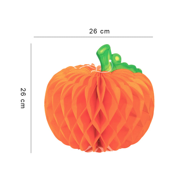 Pumpkin Shape Honeycomb Ball Decorations For Thanksgiving - Sunbeauty