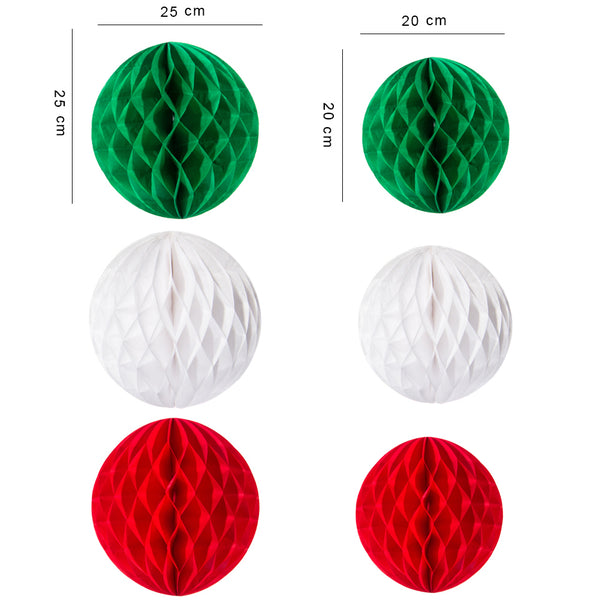 DIY Christmas Handmade 20/25cm Art Paper Honeycomb Balls Kit - Sunbeauty
